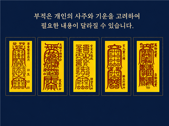 수제 경면주사 부적